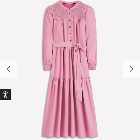 Boden Cecily Cord Midi Dress Pink Haze 14R - Picture 12 of 12